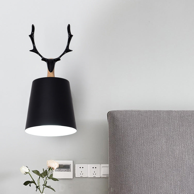 Applique bois Style nordique Simplicité moderne Tête de lit de chambre Personnalité créative Escaliers de couloir