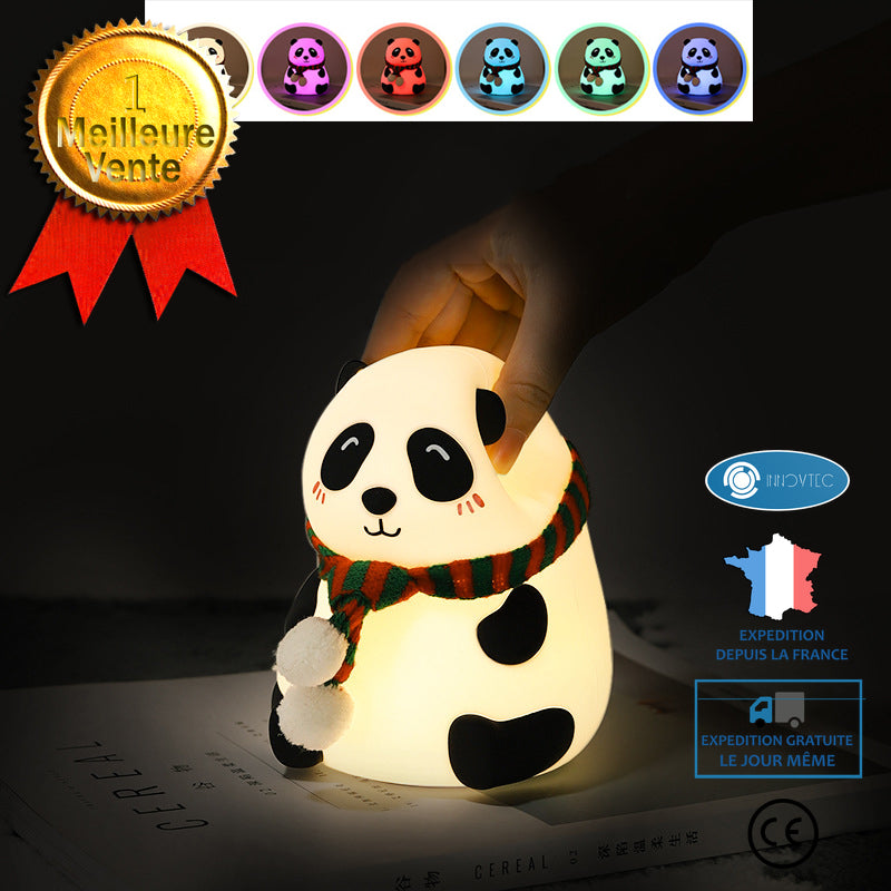 INN® Veilleuse  Cadeau enfants Télécommande  lumière de nuit  Panda Lumière de  mignon Cadeau Silicone cadeau de Noël
