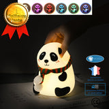 INN® Veilleuse  Cadeau enfants Télécommande  lumière de nuit  Panda Lumière de  mignon Cadeau Silicone cadeau de Noël