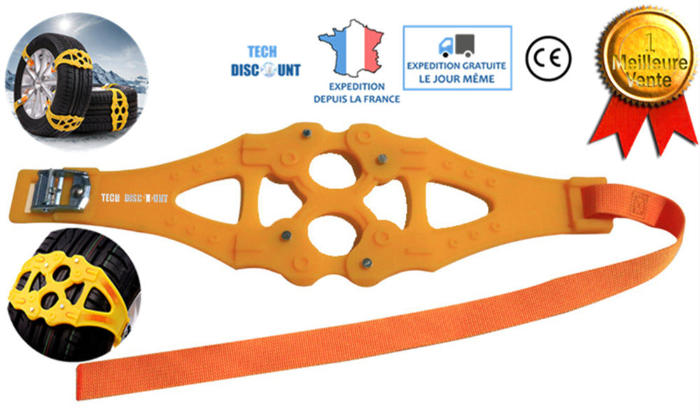 TD® 5PACK Chaîne neige universelle voitures pneu facile à installer antidérapante protection réglable largeur encliquetable pratique