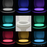 TD®  Lampe de toilette dispositif capteur lumière WC blanc sanitaire hygiène intensité variable 16 couleurs avec désinfection santé