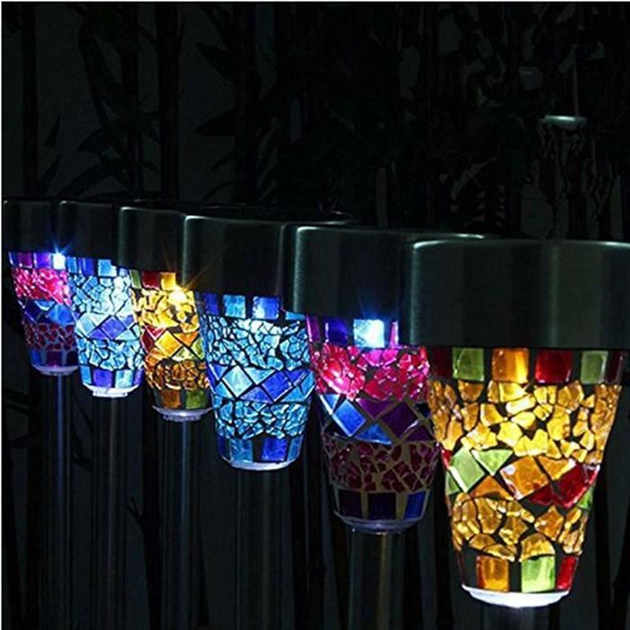 TD® Lampe d'extérieur solaire, imperméable installé sur le patio Eclairage mural Pour Jardin, Patio, Terrasse, Cour, Accueil, Allée