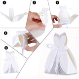 TD® Lot de 100 pcs Boîte à Dragées Mariage Cadeau Invités/ 50 pcs Marié noir + 50 pcs Mariée blanc, Chocolat bonbons