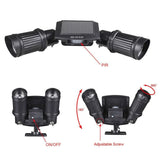 TD® Panneau Spot solaire double LED Lampe orientée corps avec détecteur mouvement extérieur éclairage énergie consommation renouvela