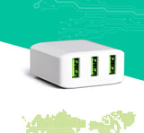TD® Tête charge intelligente 3 Ports USB/Téléphone mobile 3C/Chargeur de voyage 5V 3A/Charge rapide adaptateur standard européen
