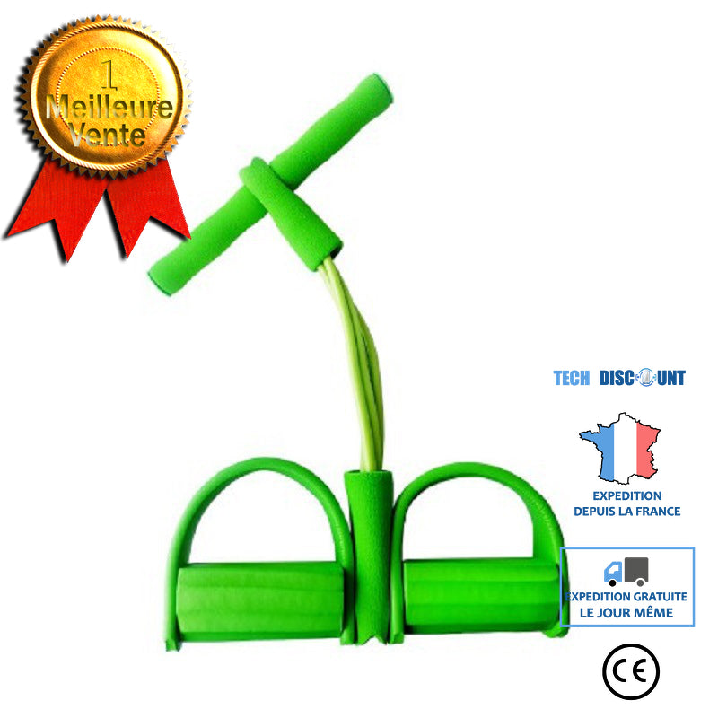 TD® -Extenseur Musculation Élastique de Résistance Exerciceur Rameur Abdominale Jambe Fitness Sport-vert