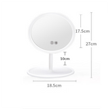 INN® Miroir de maquillage Bluetooth Smart LED Miroir maquillage Blanc Miroir de maquillage Étudiant Dortoir Miroir Simple Portable C