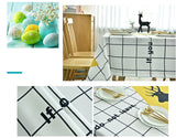 TD® nappe de table rectangulaire anti tache PVC dessus housse protection design à carreaux salle a manger cusiine decoration pas che