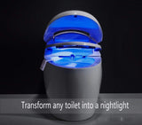 TD®  Lampe de toilette dispositif capteur lumière WC blanc sanitaire hygiène intensité variable 16 couleurs avec désinfection santé