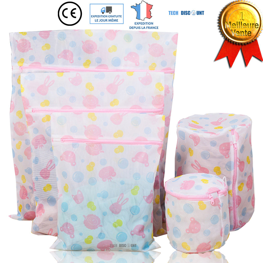 TD® Sac à linge sale voyage délicat tissu machine à laver vêtement habit homme femme grand lessive propreté coloré main bonne qualit