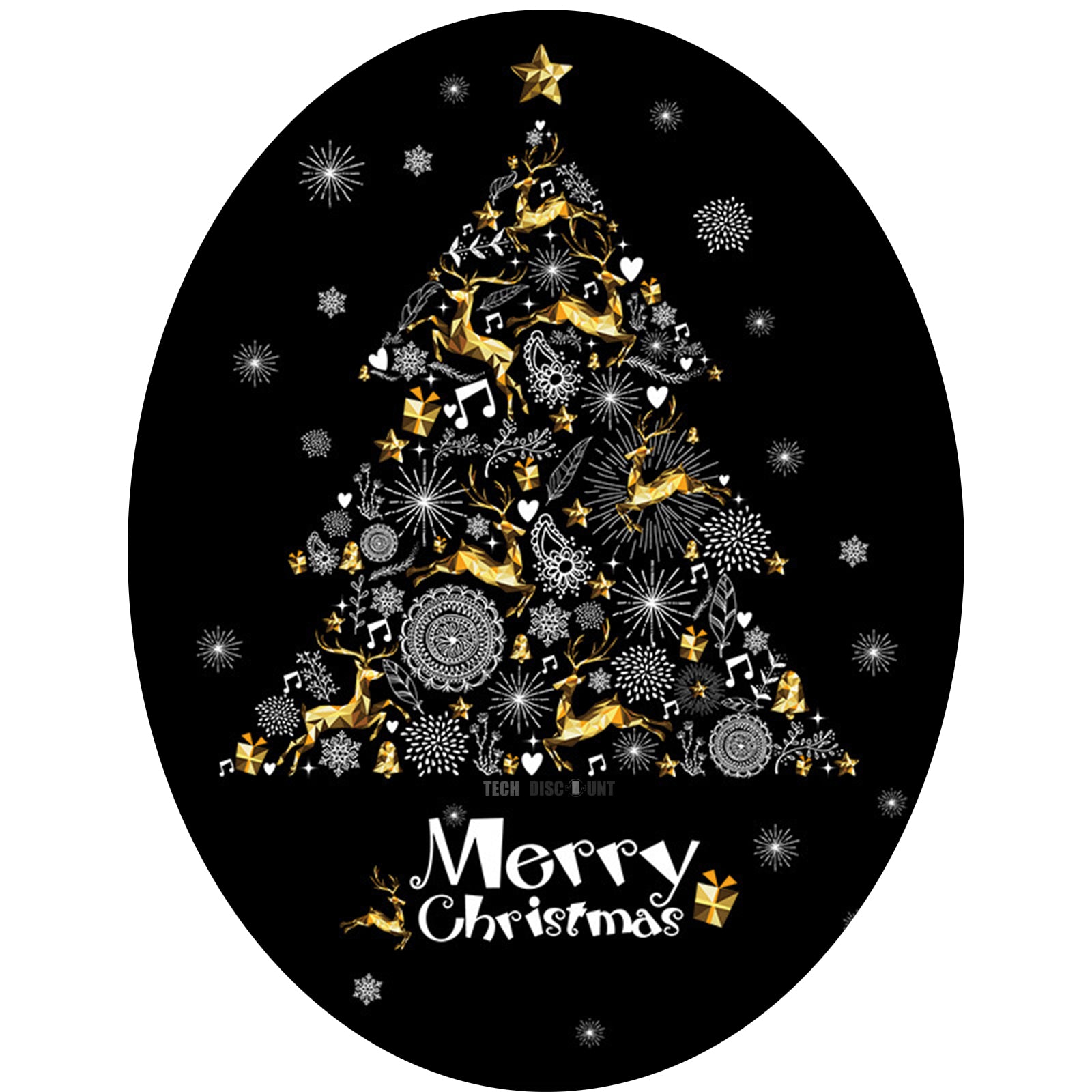 TD® stickers noël fenêtre vitre décoration autocollant adhésif sapin transparent fêtes fin d'année décoration murale chambre blanc