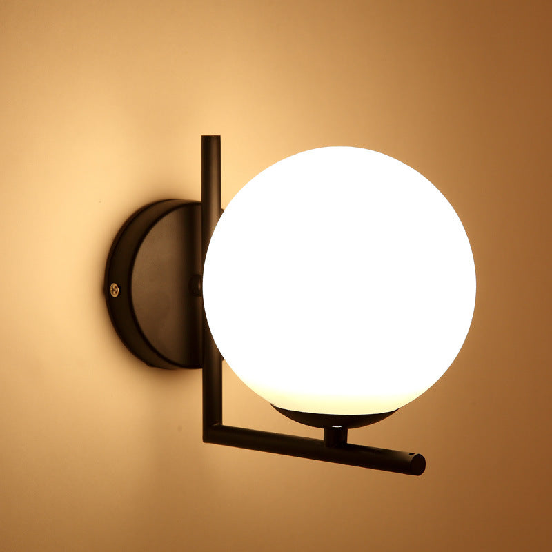 Applique murale Boule de verre LED blanc