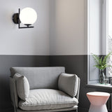 Applique murale Boule de verre LED blanc