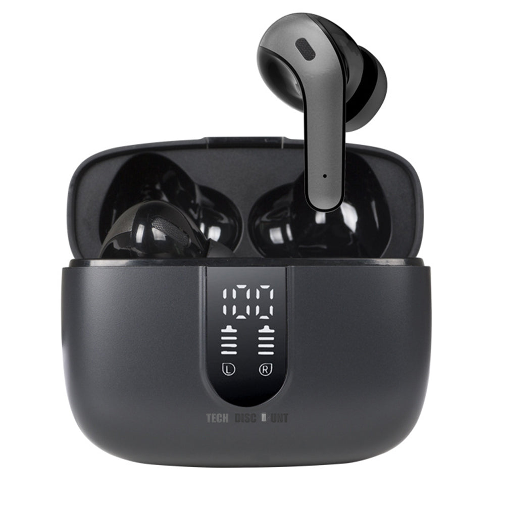 TD® Casque Bluetooth Bass HIFI qualité sonore écran d'affichage numérique intra-auriculaire casque de sport Bluetooth sans fil