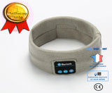 TD® Bandeau électronique écouteurs intégrés homme femme kit main libre appel réponse musique sport bandeau high tech couleur grise
