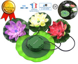 TD® Lampe solaire fleur lotus étanche flottante applique extérieur jardin Multi-couleur vœux fantaisie lumière fête cadeau décoratio