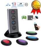 TD® Localisateur de clés d'objets Key finder iphone localisation smart finder téléphone pile led 4 récepteurs émetteur cadeau