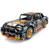 TD® Blocs de construction Dark Mustang Technology Pièces Assemblage de particules Pull Back Capacité Jouets d'entraînement