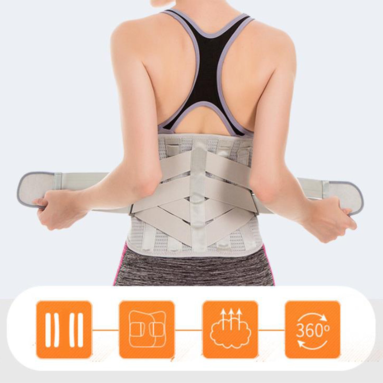TD® Ceinture femme ceinture sport ceinture de soutien en acier respirant ceinture quatre saisons aimant auto-chauffant ceinture chau