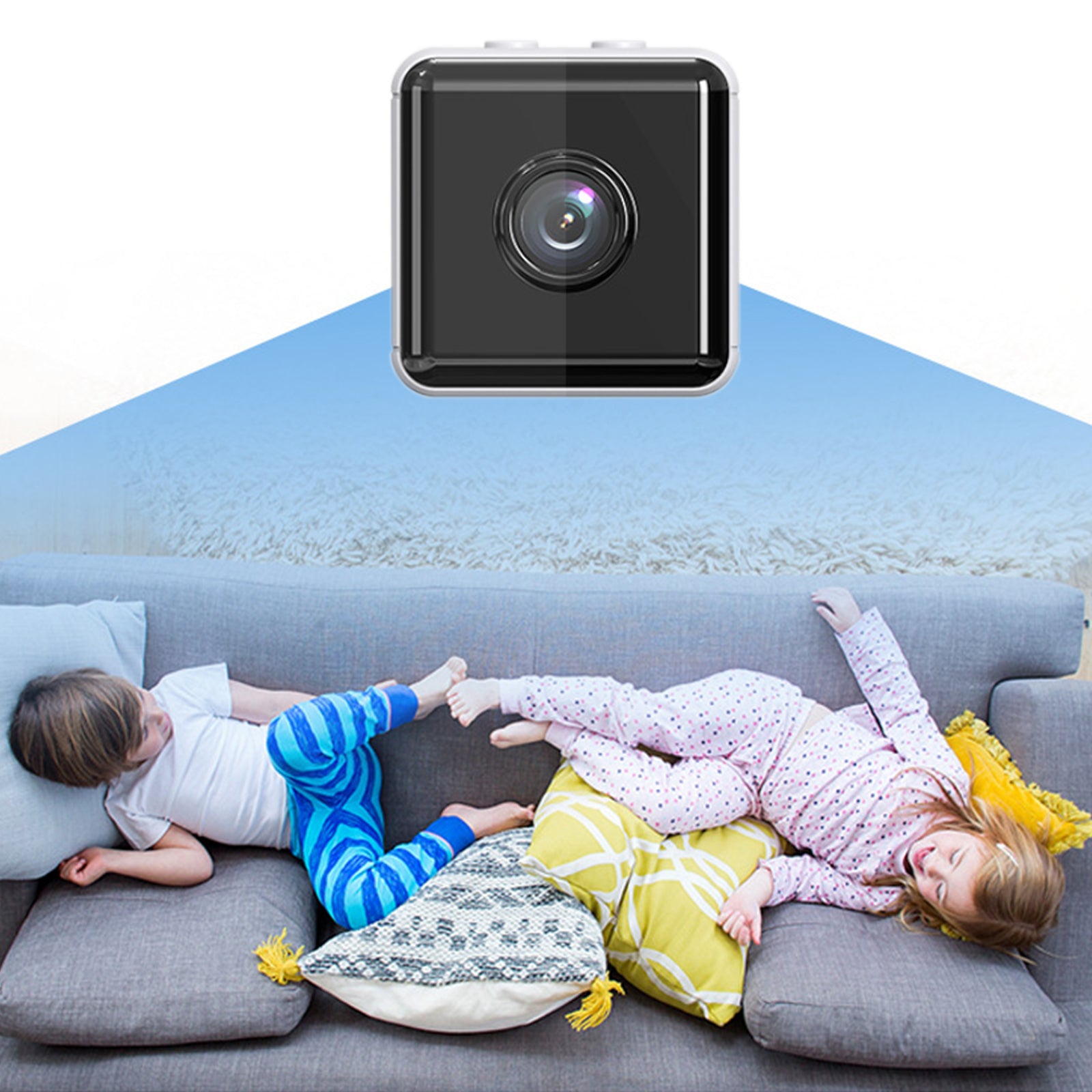 TD® Caméra carrée 4K 1080P HD vision nocturne infrarouge sans fil détection de mouvement à distance enregistreur vidéo de mouvement