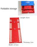 TD® Piste récupération plaque anti enlisement désensablages pliable anti dérapant protection chaîne boue sable voiture rouge souple
