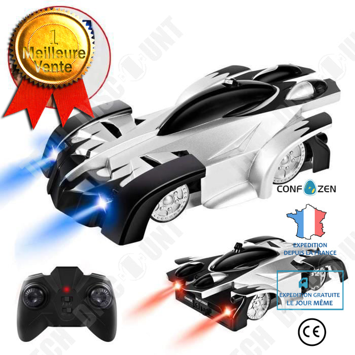 TD® RC Voiture Mur Grimpeur Rapide Voiture de Course Anti-gravité Cool Jouets pour Garçons 8-10 Ans Noir Cadeaux de Anniversaire Noë