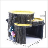 Aquarium aquarium ornements aménagement paysager aquatique résine reptile jouet abri chambre cachée souche animaux cadeaux Ha