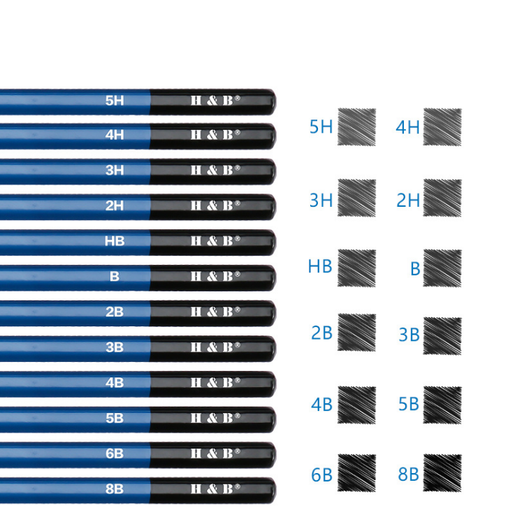 Ensemble de crayons de croquis en métal stylo de surbrillance ensemble de 36 pièces fournitures de peinture d'art fusain Grap