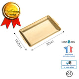 Assiette rectangulaire en acier inoxydable 304 épaissie Assiette de barbecue coréenne, assiette à sushi, plateau à fond plat