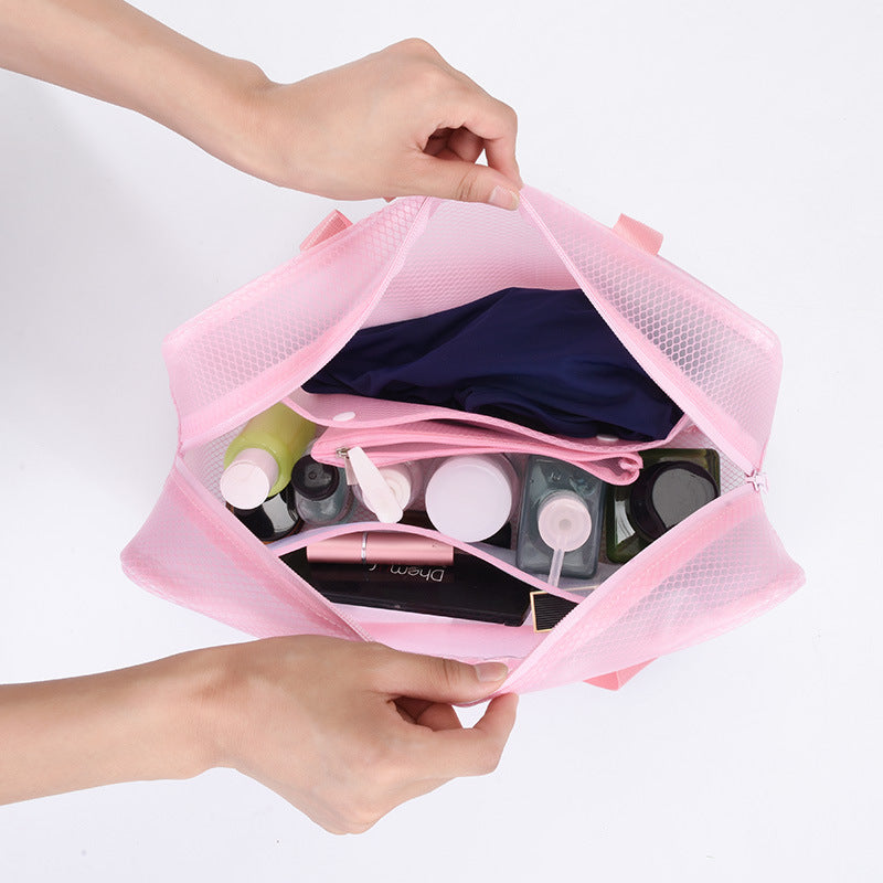 Sac de rangement Voyage en plein air Portable Étanche Maquillage de bain Plage Yoga Sac de natation Séparation sèche et humid