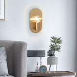 Applique tout bronze Simplicité nordique Métal créatif Mur TV chambre chevet