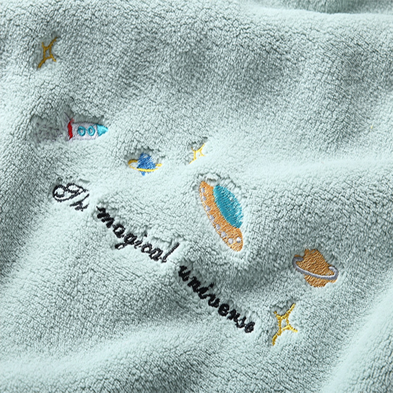 Drap de bain Drap de bain vert clair Drap de bain en molleton corail Drap de visage Drap de bain doux mère et enfant Drap abs