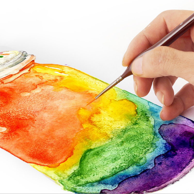 Peinture triangle cheveux très fine ligne crochet stylo peinture à l'huile aquarelle pinceau stylo fournitures d'art professi