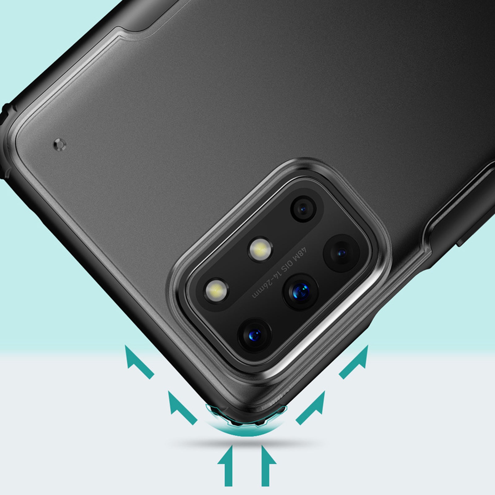 TD® Coque de téléphone OnePlus 8T givrée aux quatre coins, housse de protection anti-abrasion transparente à 360 degrés tout compris