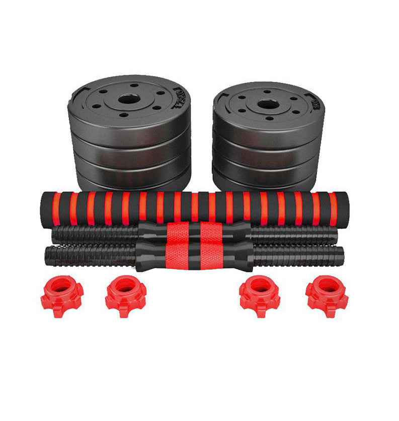 TD® Haltère de musculation haltère de fitness haltère de musculation 10kg Équipement de fitness à domicile pour hommes Amovible
