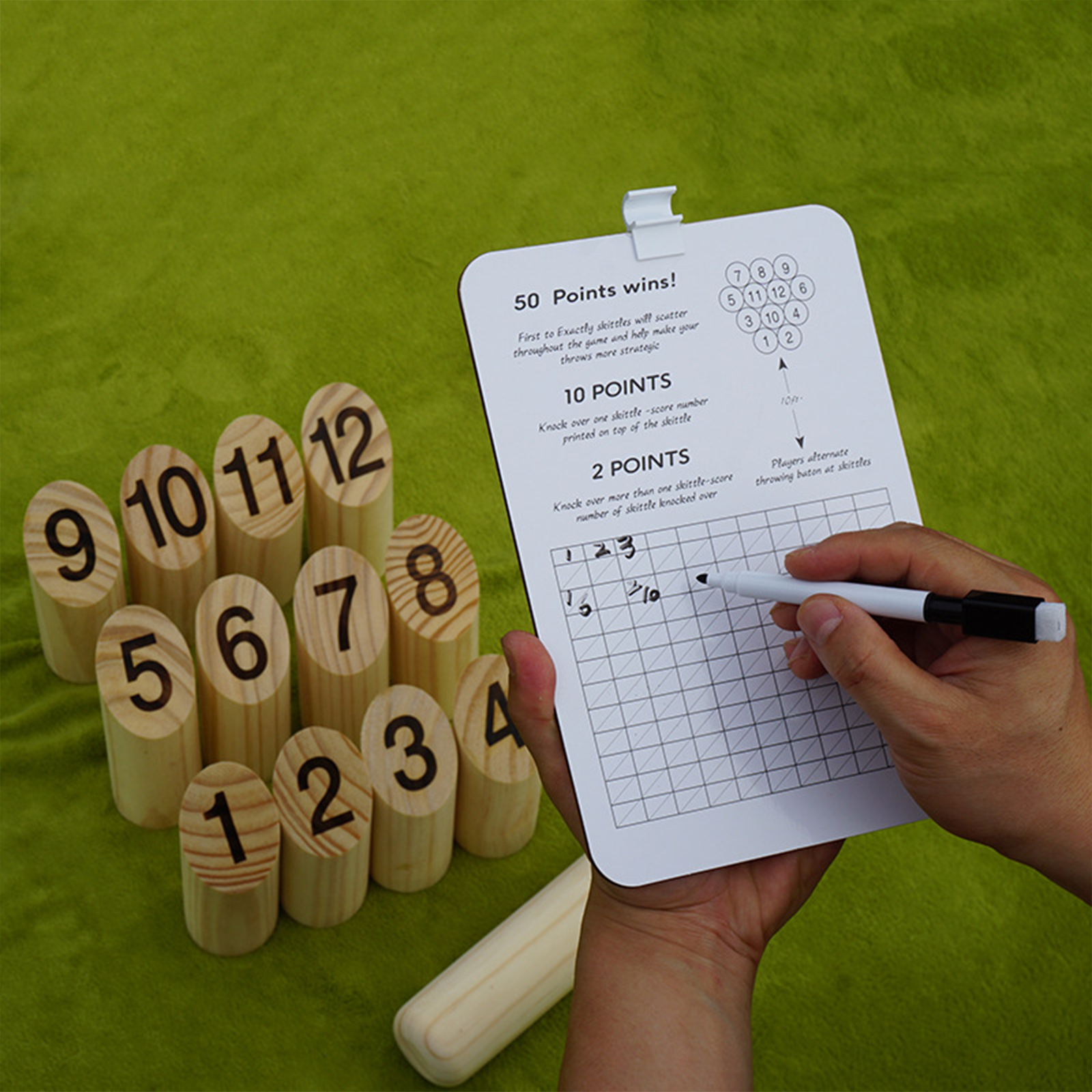 TD® Quilles lancer jeu amusant Camping cour extérieure lancer jouets pelouse adultes et enfants peuvent jouer à des jeux de lancer