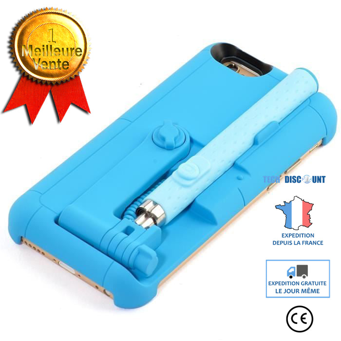 TD® Coque pour iPhone 6 / 4.7 inch /Diffusion vidéo direct Coque de téléphone dédié levier Retardateur de téléphone mobile Bleu