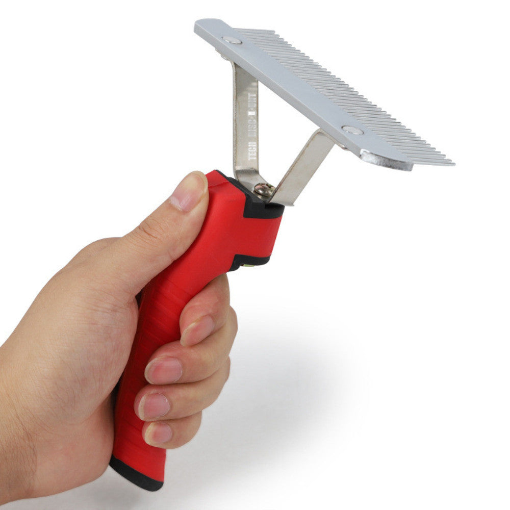 Peigne de toilettage rouge pour chien