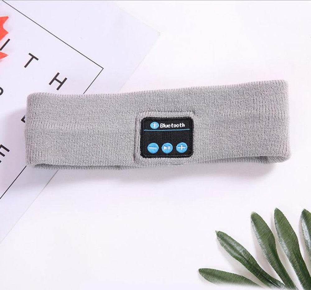 TD® Bandeau électronique écouteurs intégrés homme femme kit main libre appel réponse musique sport bandeau high tech couleur grise