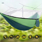 TD® Moustiquaire extérieure hamac équipement hamac vert 210T Nylon Camping moustiquaire fournitures de Camping en plein air
