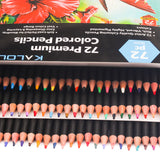 Ensemble de crayons de couleur huileux peints à la main pour débutants professionnels 72 couleurs