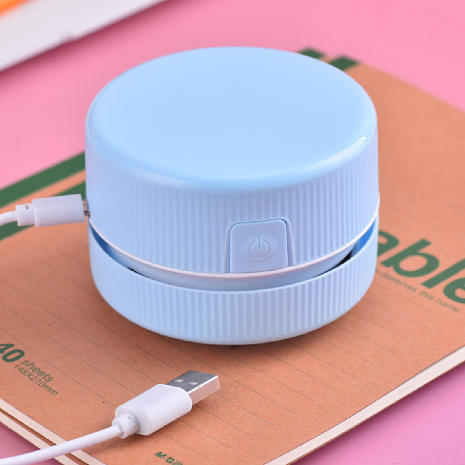 TD® Aspirateur de bureau portable rechargeable gomme miettes étudiants pratique petit nettoyage papeterie câble USB enfants