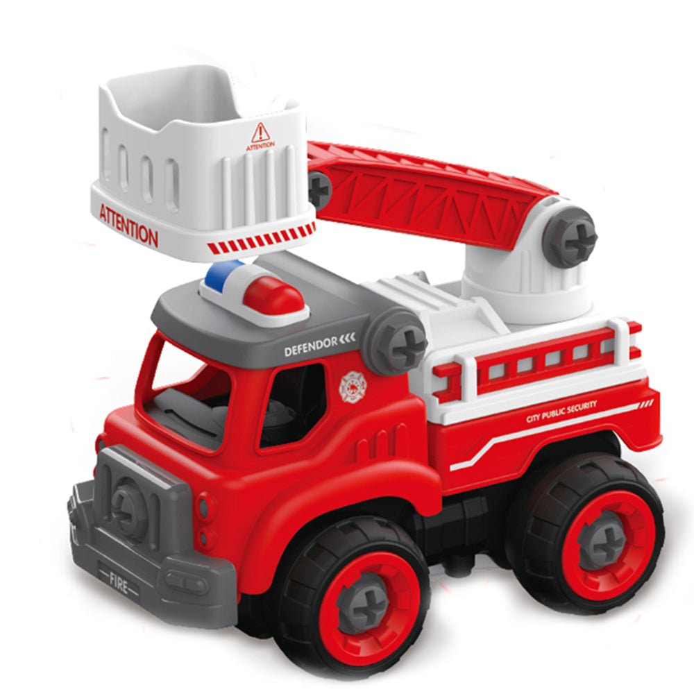 TD® Jouet de voiture pour enfants Jouet éducatif anti-chute multifonctionnel détachable Ensemble de camion de pompiers d'ingénierie