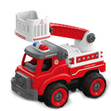 TD® Jouet de voiture pour enfants Jouet éducatif anti-chute multifonctionnel détachable Ensemble de camion de pompiers d'ingénierie