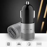 TD® Chargeur Téléphone Voiture 2 ports USB Universel Compact 12V-24V Intélligent Apple Samsung Huawei Android Smartphone Tablette