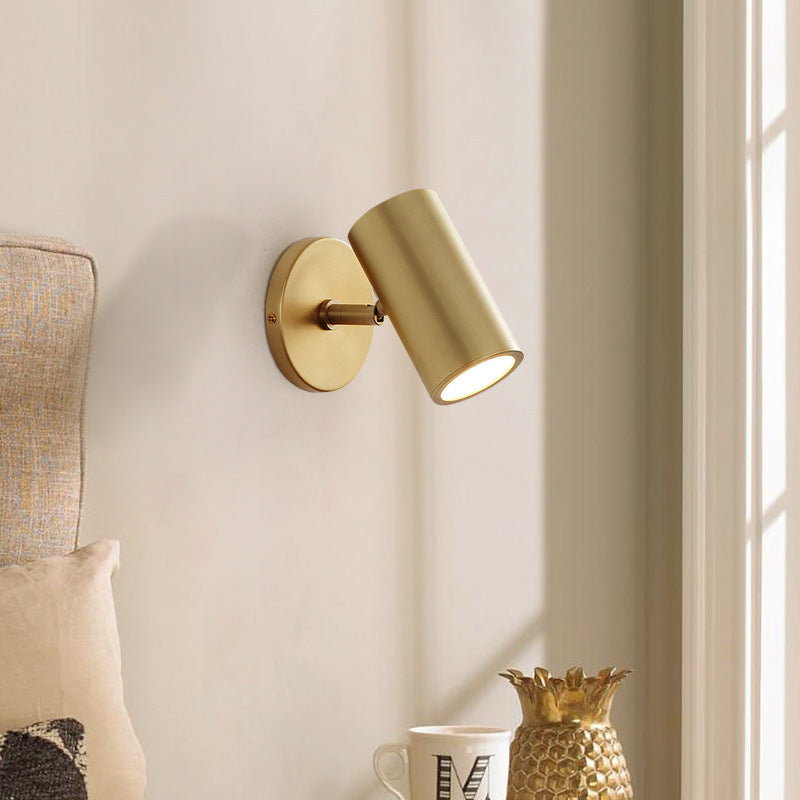 Applique tout en bronze LED style américain Personnalité créative Tête de lit de chambre Décoration de couloir le salon