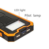 TD® 15000mAh Chargeur de Batterie Solaire Power Bank chargeur de Secours Portable Batterie Externe Etanche avec 8 LED Double USB