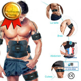 Ceinture abdominale électrostimulation Appareil musculaire EMS pour ABS, bras, biceps Stimulation électrodes sport fitness