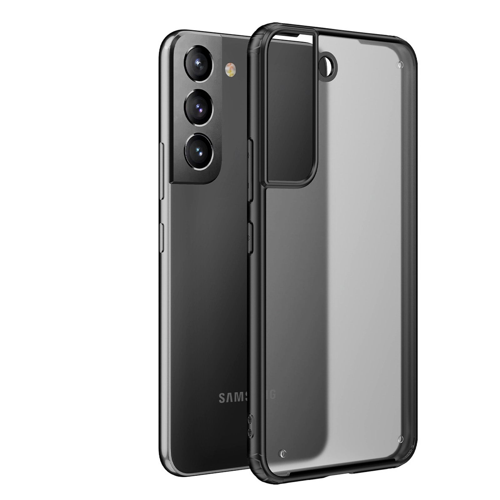 TD® Coque de téléphone transparente anti-poussière pour Samsung Galaxy S22 Thinner Protection à 360 degrés TPU Soft Edge