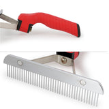 Peigne de toilettage rouge pour chien